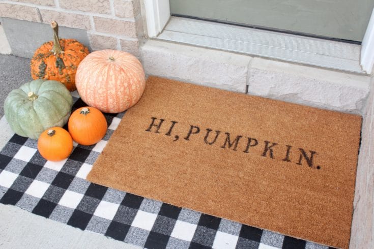 DIY Pumpkin Door Mat