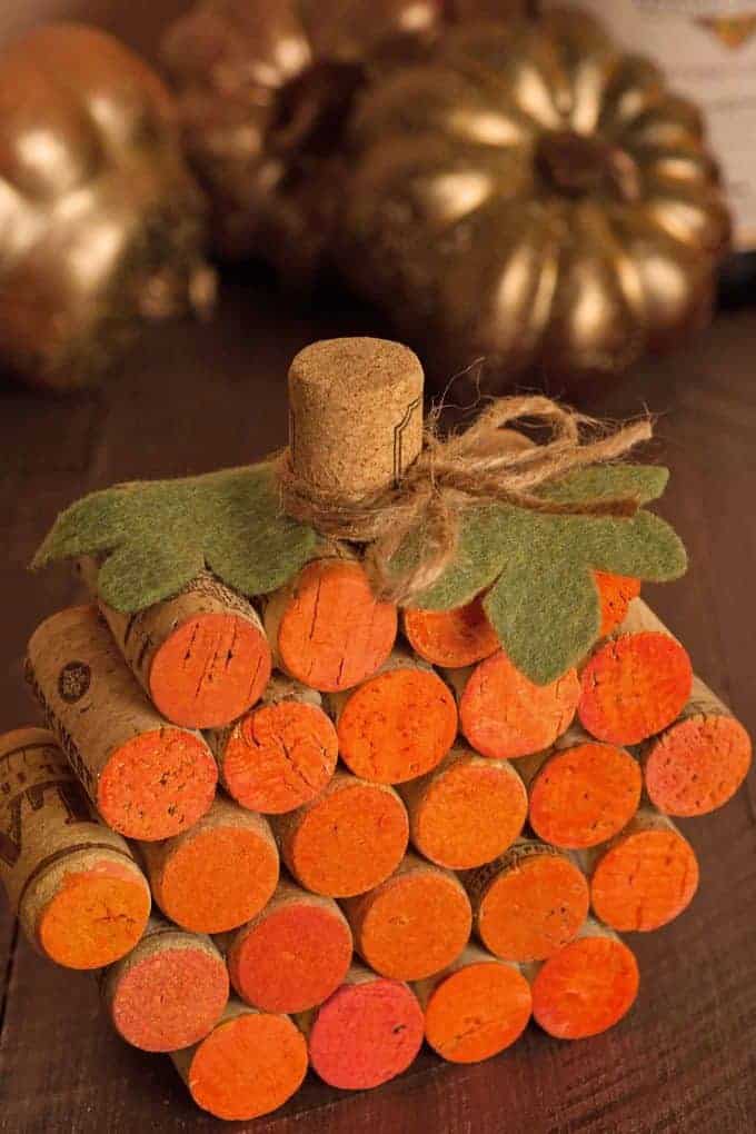 Pumpkin Made of Wine Corks