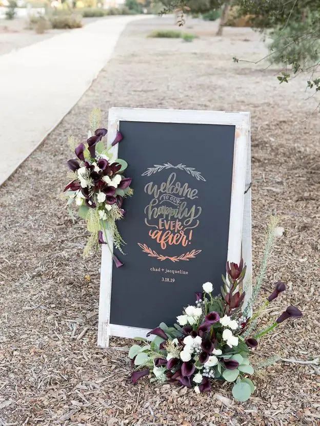 Chalkboard Wedding Sign