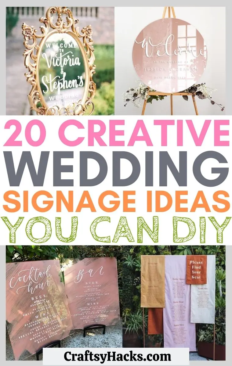 18 Creative DIY Wedding Sign Ideas   Craftsy Hacks