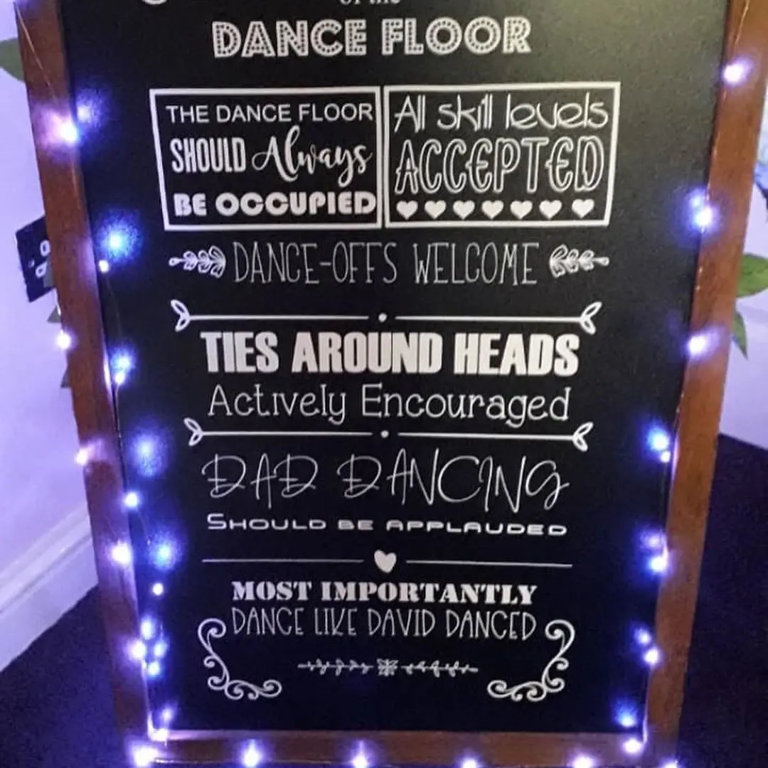 Light Up Chalkboard Sign