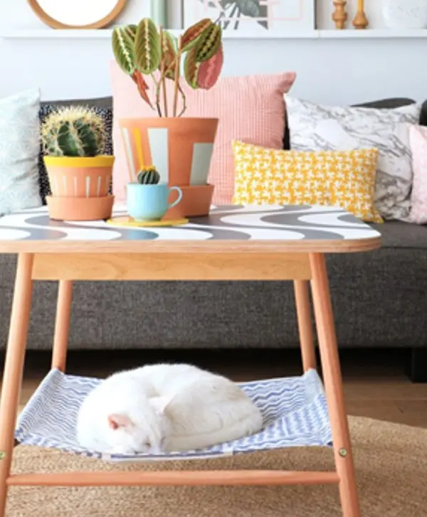 coffee table cat hammock