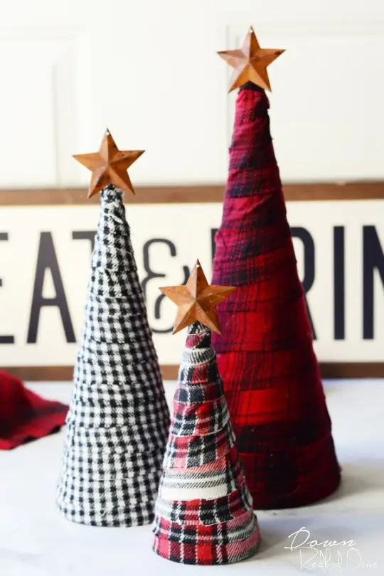 DIY Flannel Trees