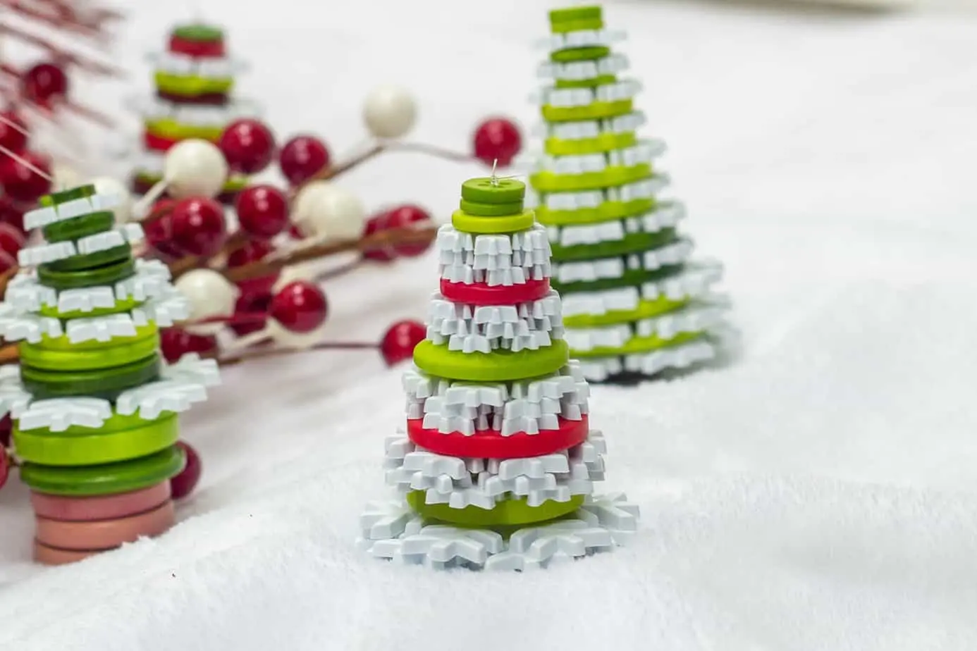 Button tree ornaments