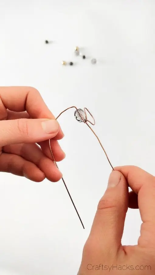 bending wire around bead