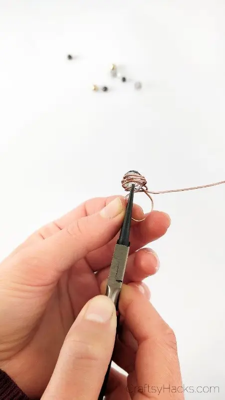 wrapping wire around bead