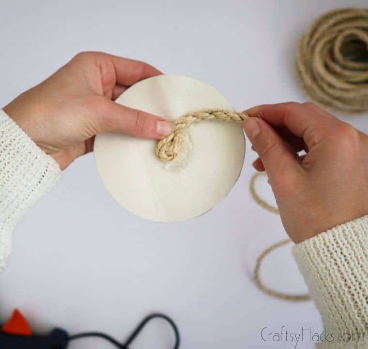 attaching rope with glue