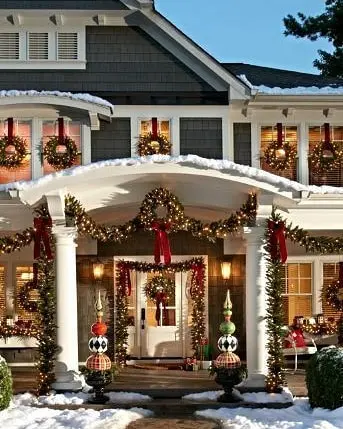wreath and garland decor