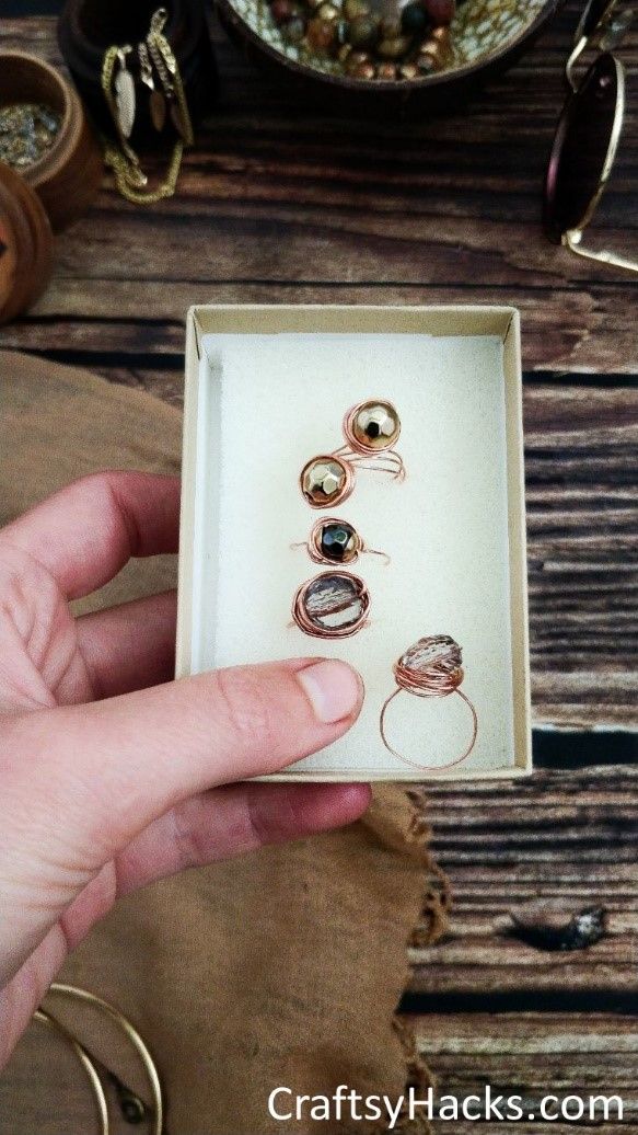 box of copper rings