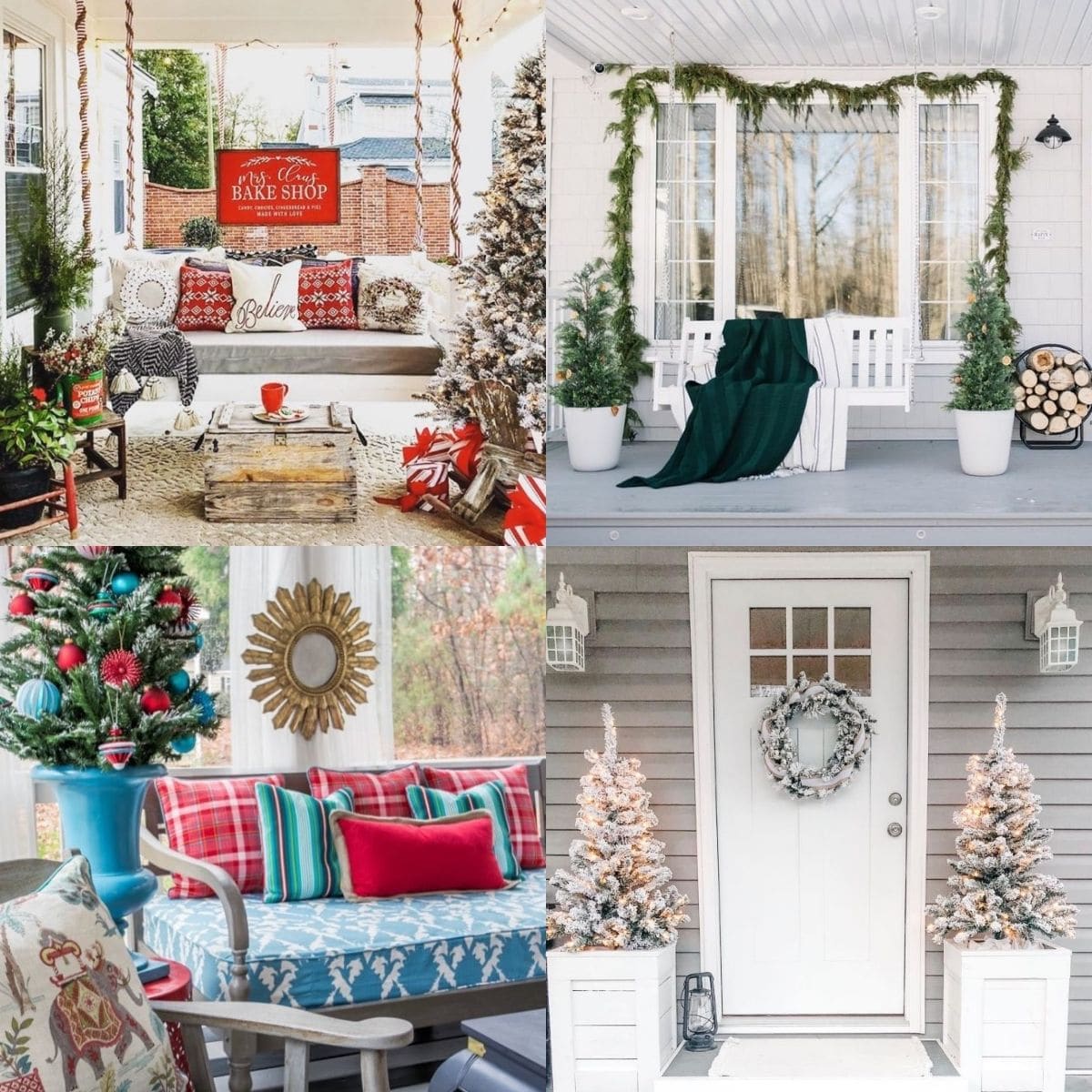 20 Christmas Porch Decorations - Craftsy Hacks