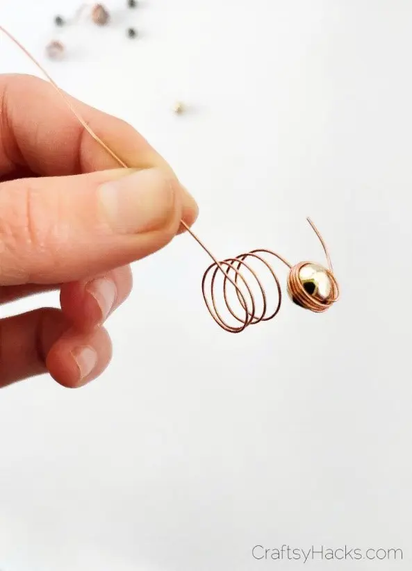 wrapping wire around bead