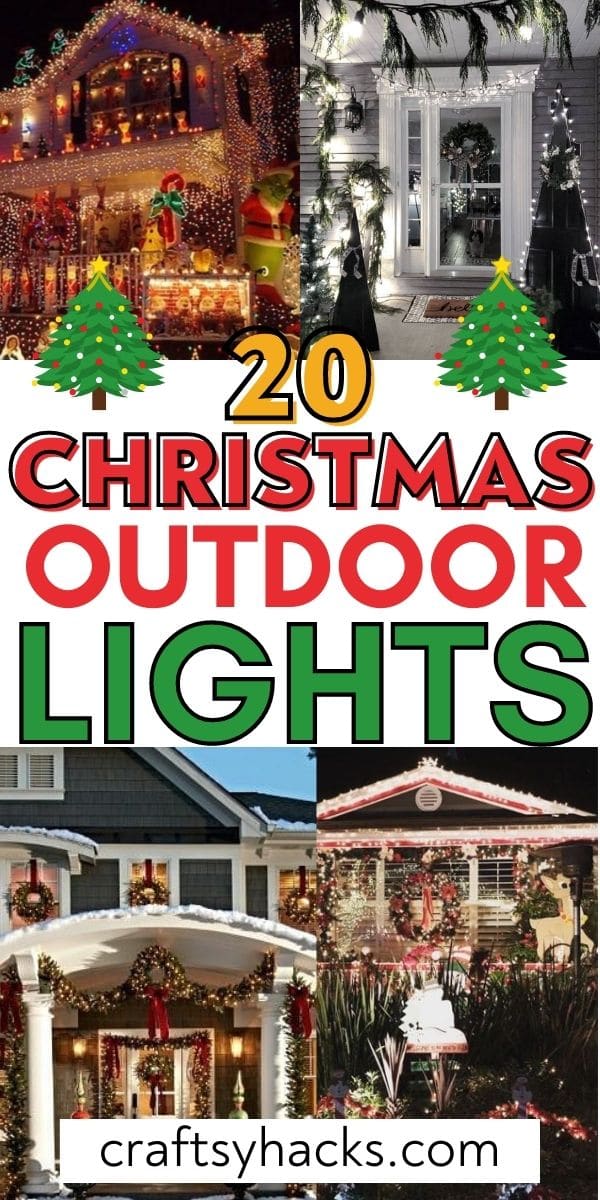 20 Easy Outdoor Christmas Light Ideas - Craftsy Hacks