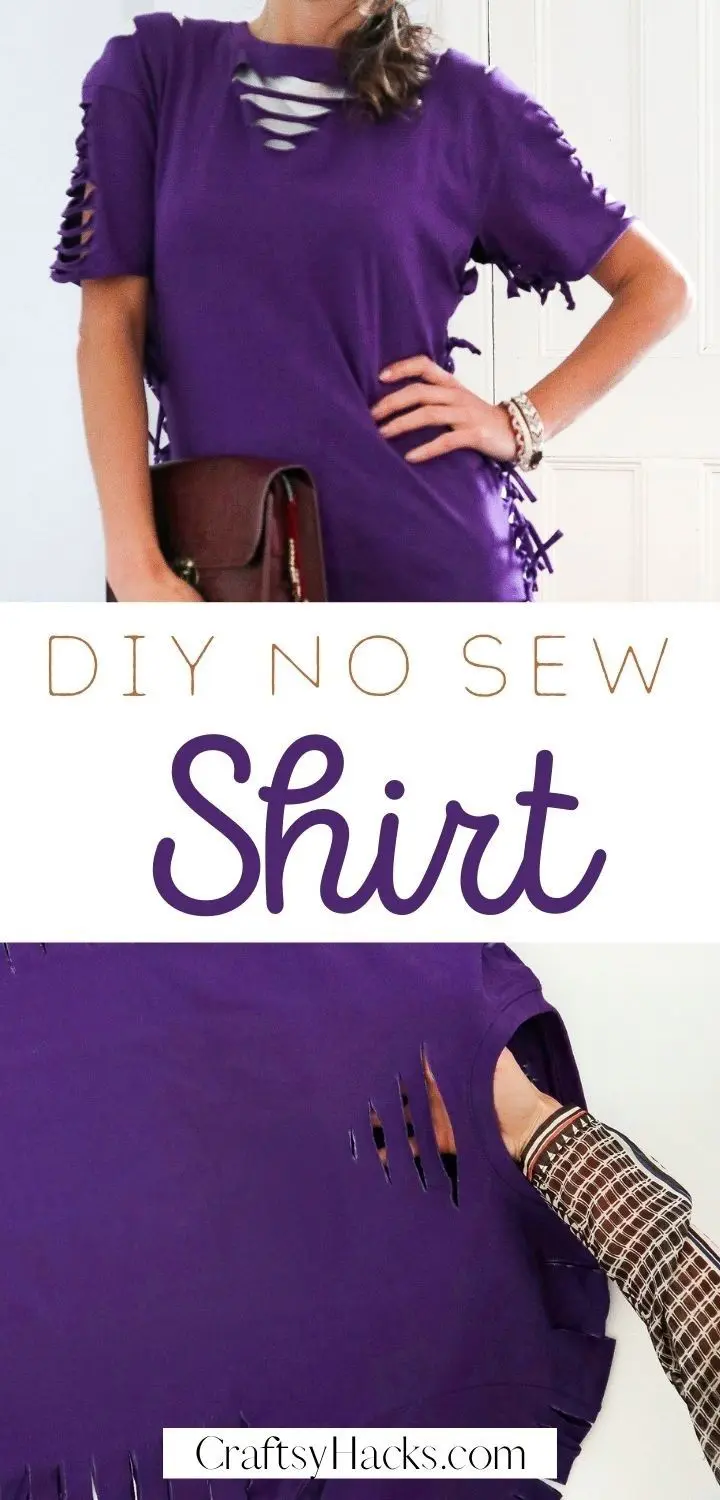 DIY no sew shirt