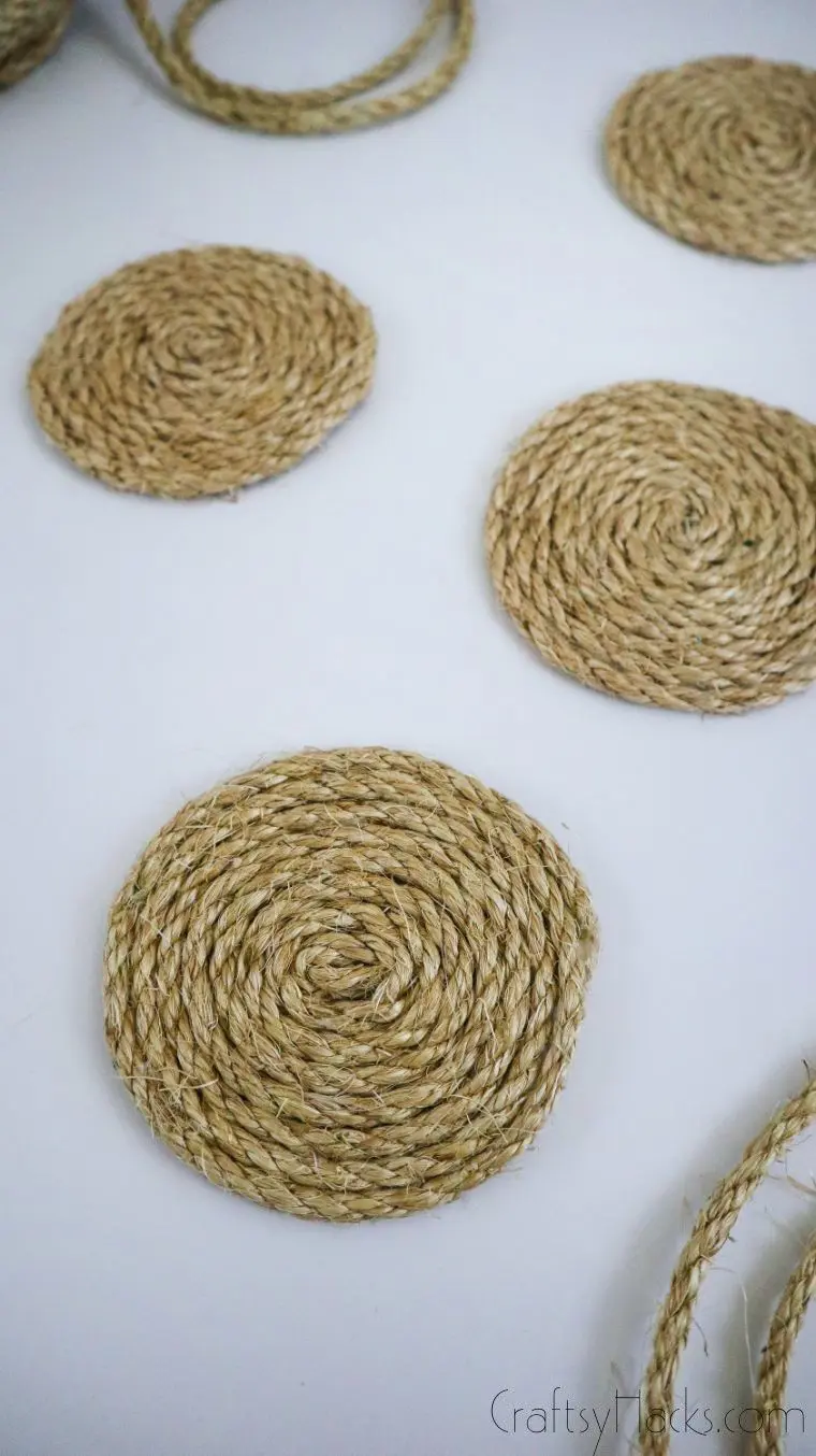 displayed rope coasters