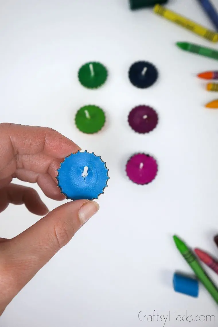 hand with blue candle