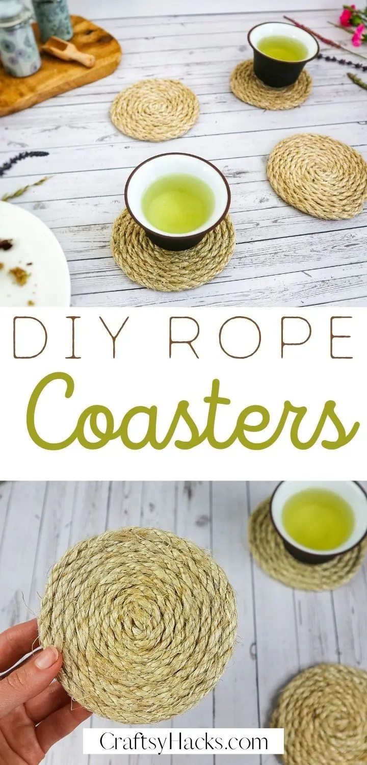 Simple Beachy DIY Rope Coasters - Craftsy Hacks