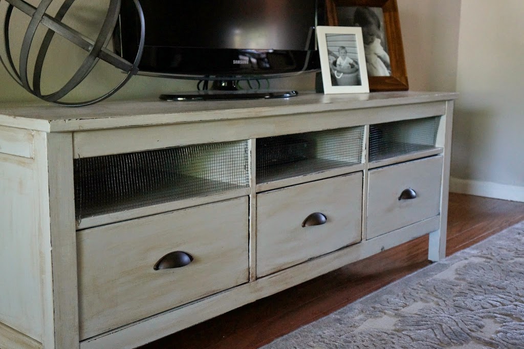 4 Distress Your TV Stand for a Farmhouse Feel