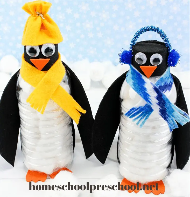 Water Bottle Penguin Craft