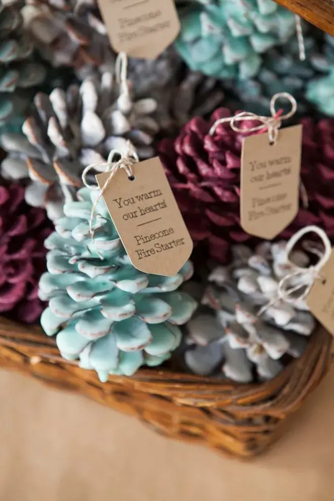 Pinecone Fire Starter Favours