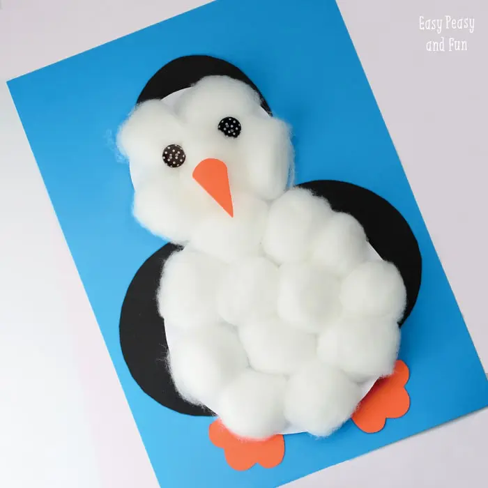 Cotton Ball Penguin