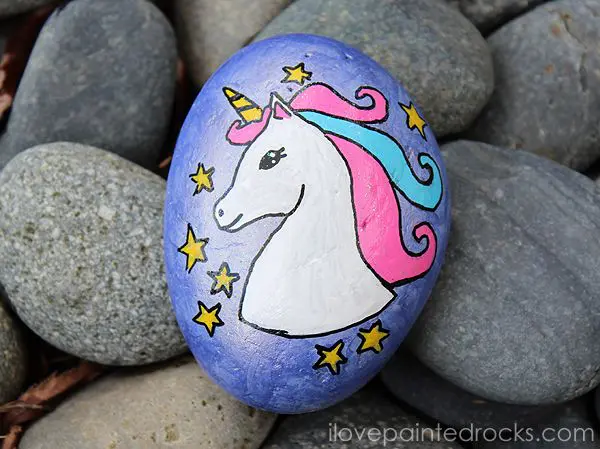 Unicorn Painted Rock