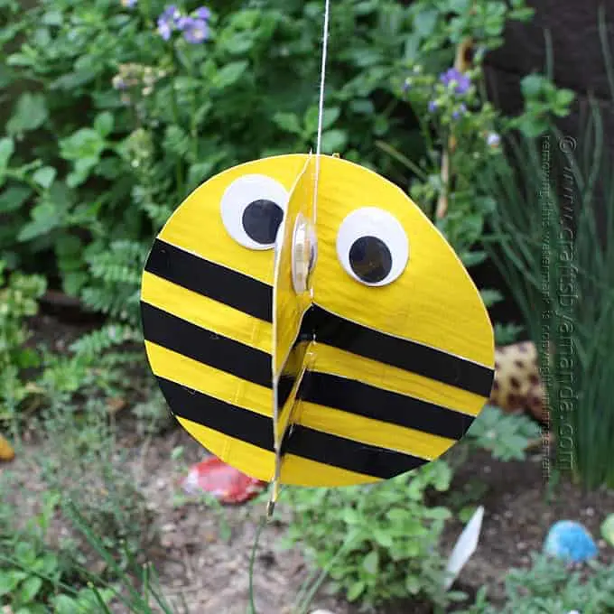 Duct Tape Twirling Bee Garden Decoration