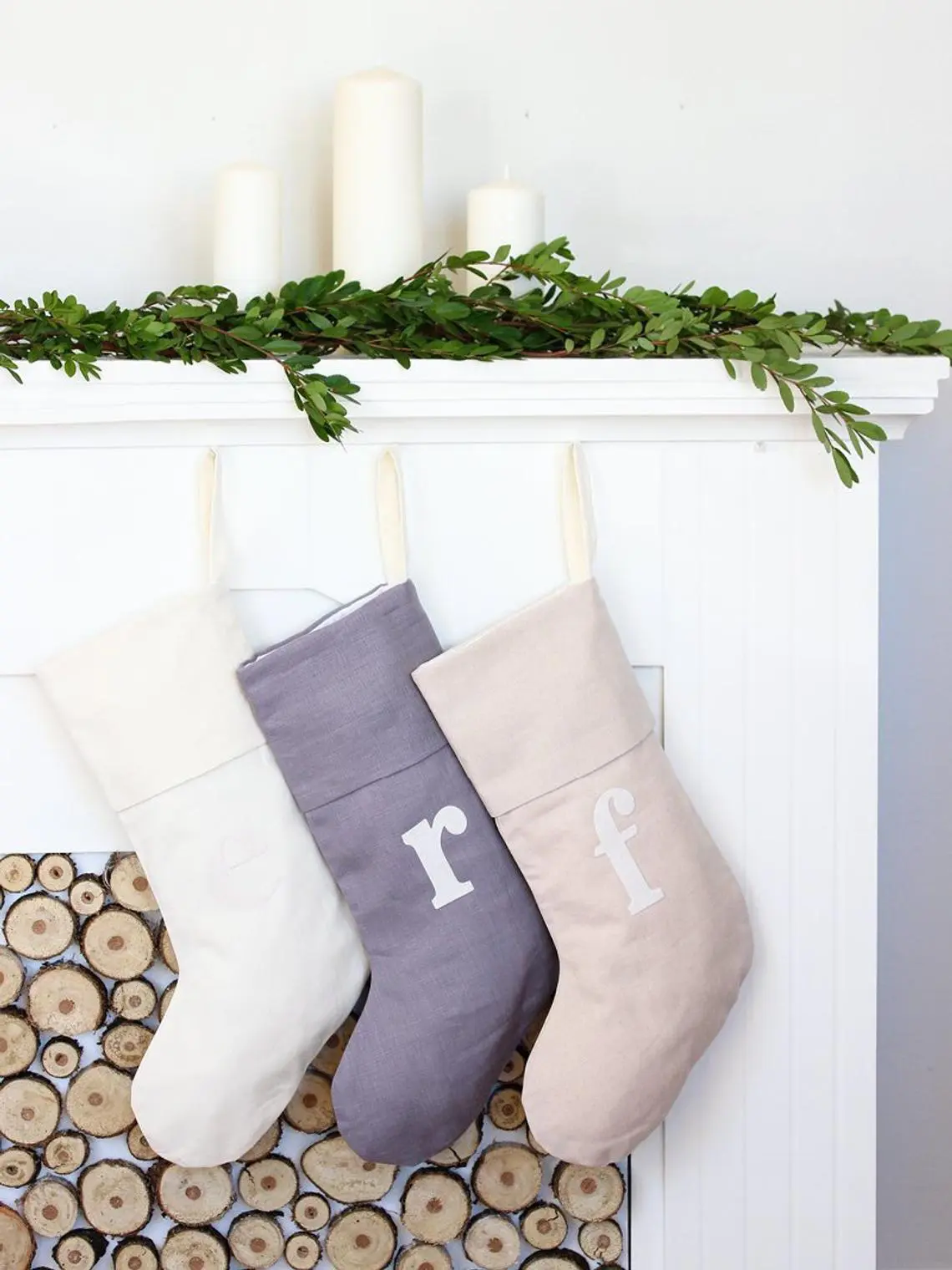 Minimalist Letter Stockings