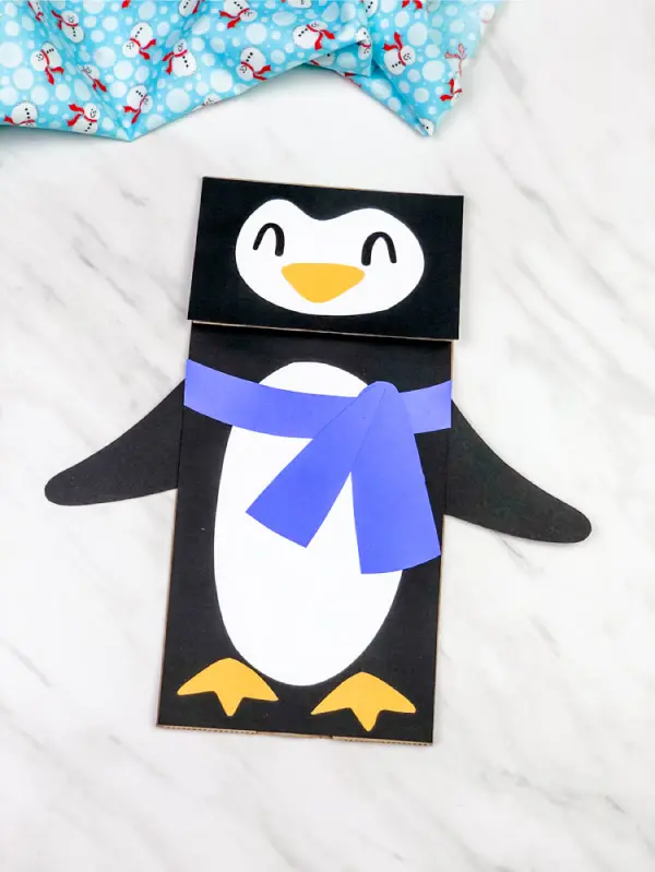 Penguin Paper Bag Puppet