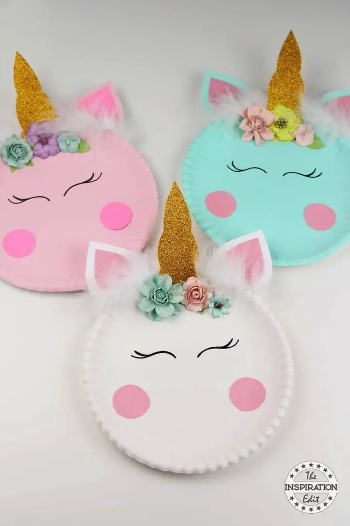 Unicorn party plates