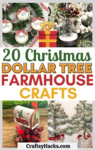 20 Farmhouse Dollar Store Christmas Ideas - Craftsy Hacks