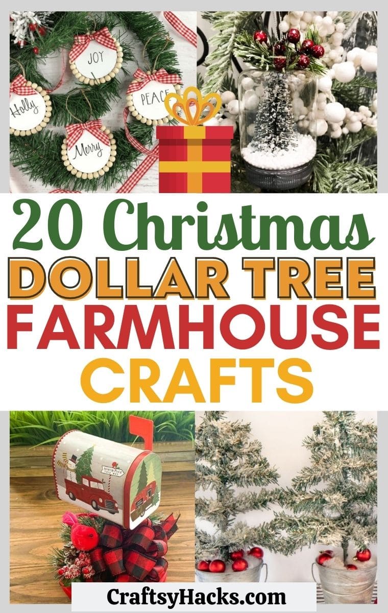 20 Farmhouse Dollar Store Christmas Ideas Craftsy Hacks