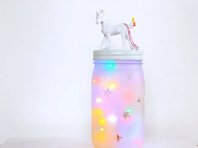 Unicorn Mason Jar Nightlight