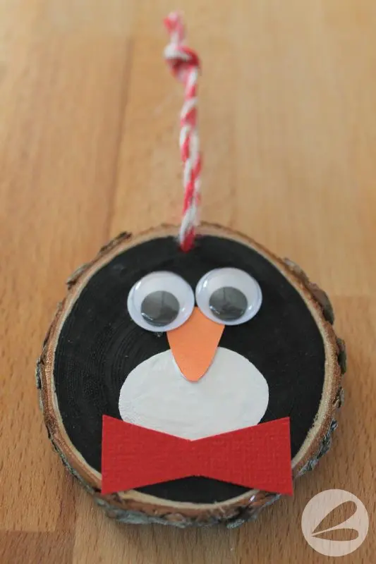 Wooden Penguin Ornament