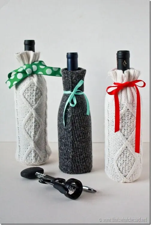 Sweater Sleeve Wine Gift Bags