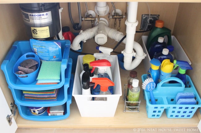 Under Sink Organized Baskets