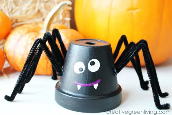Spider Upcycled Flowerpots