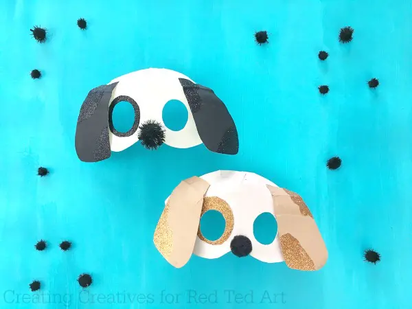 3D Paper Plate Dog Masks