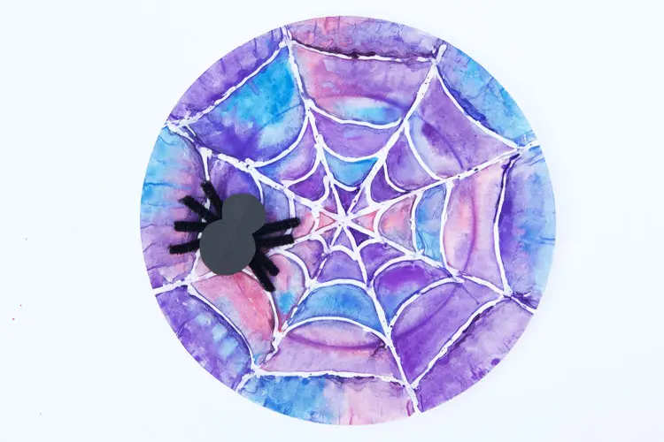 Watercolour Spider Web Paper Plate