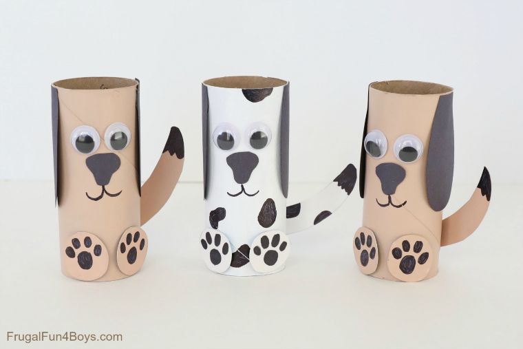 Cardboard Tube Dogs