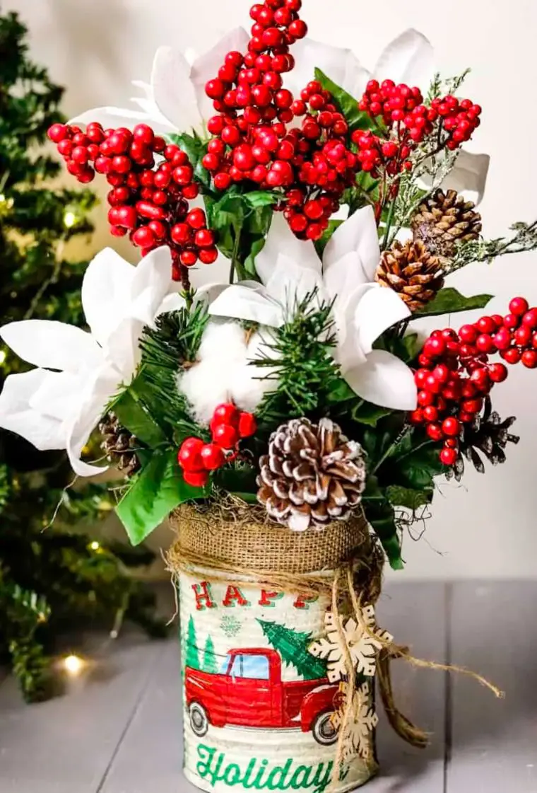 Rustic Farmhouse Floral Centerpiece