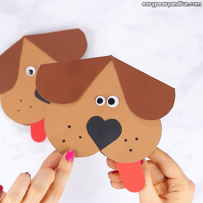 Heart Dog Craft Template