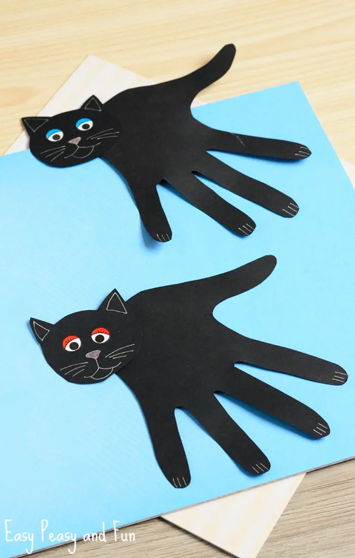 Handprint Black Cat