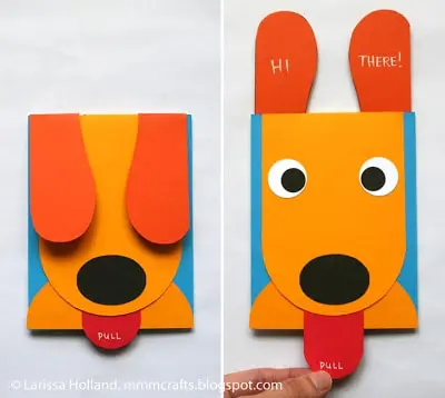 Puppy Pull-Up Ears Card