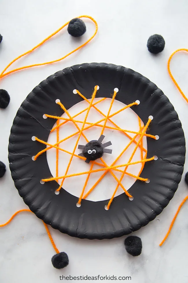 Woven Paper Plate Spiderweb