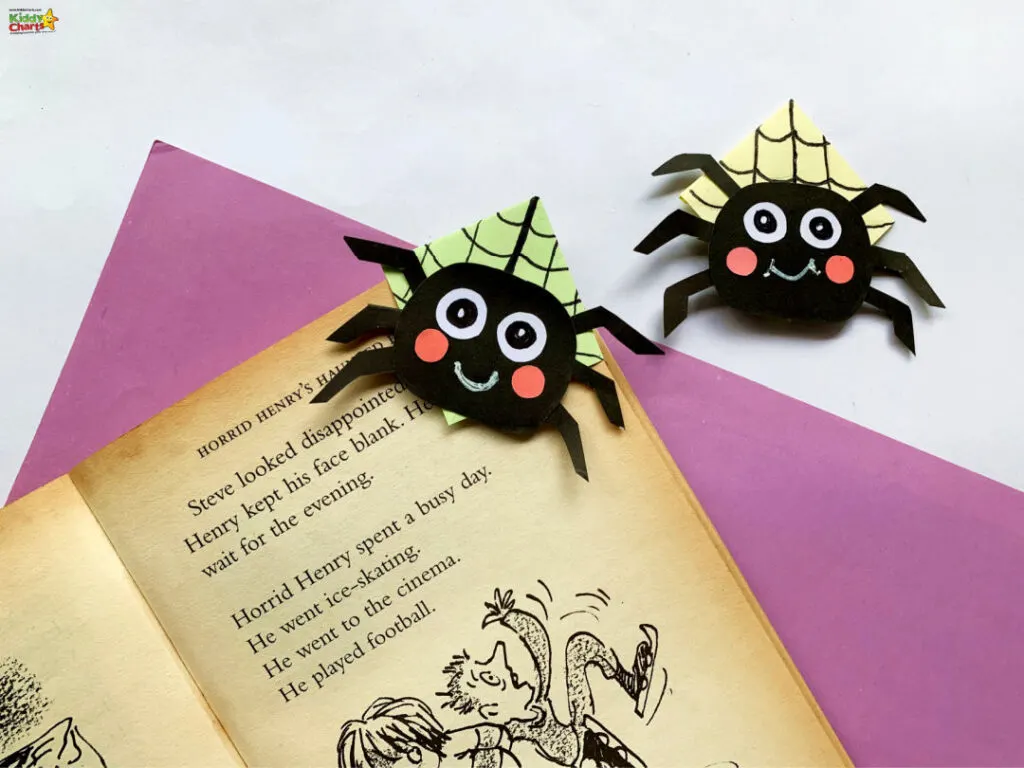 Origami Spider Corner Bookmark