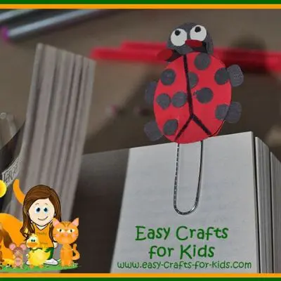 Ladybug Paperclip Bookmark