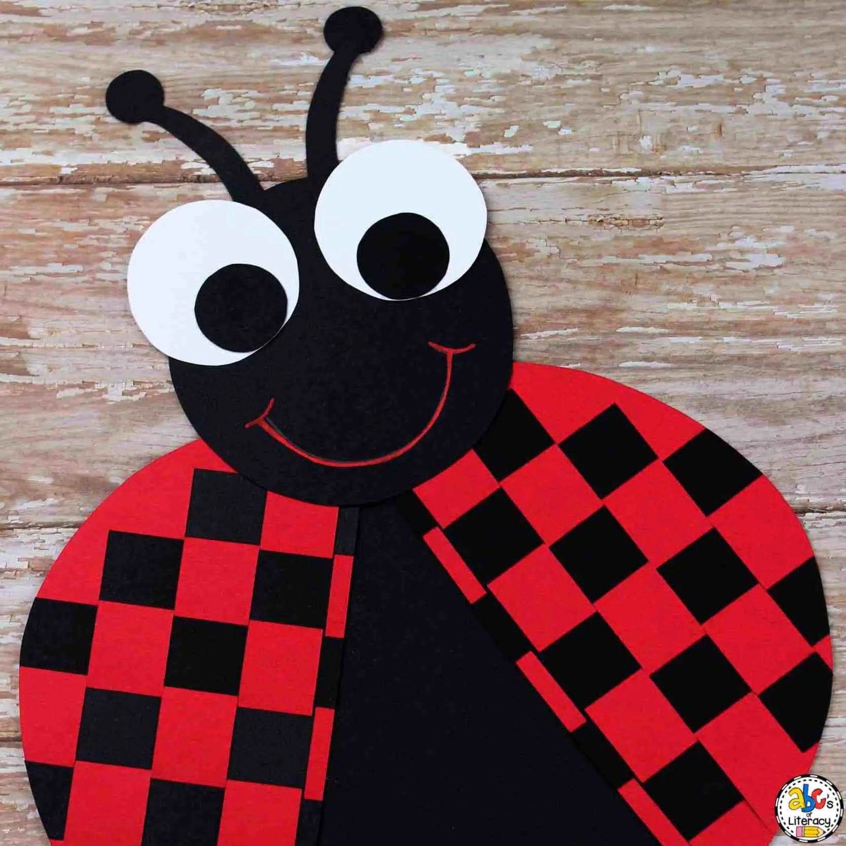 Paper Weaving Ladybug Craft