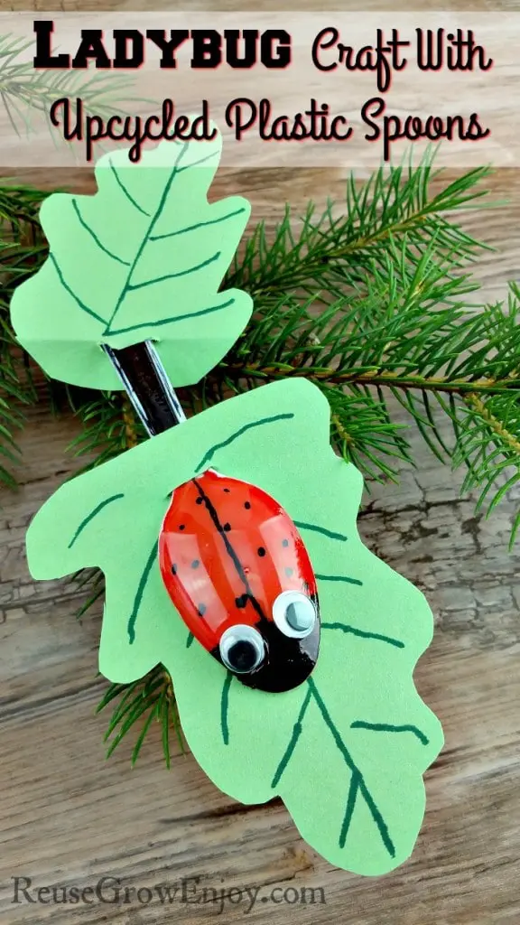 Upcycled Plastic Ladybug Spoons