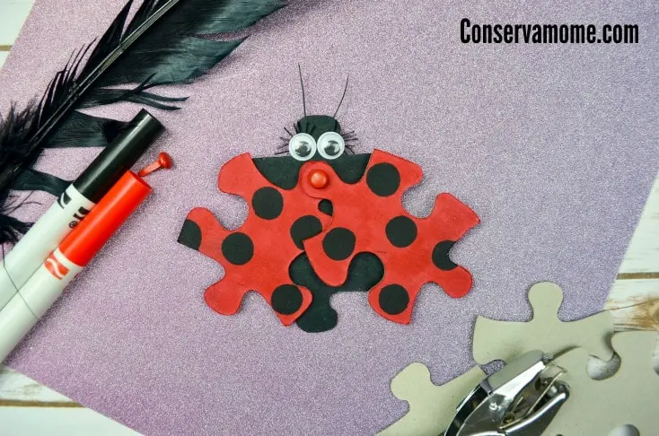 Ladybug Puzzle Craft