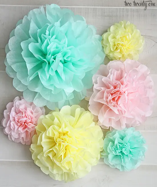 Tissue Paper Pom Poms